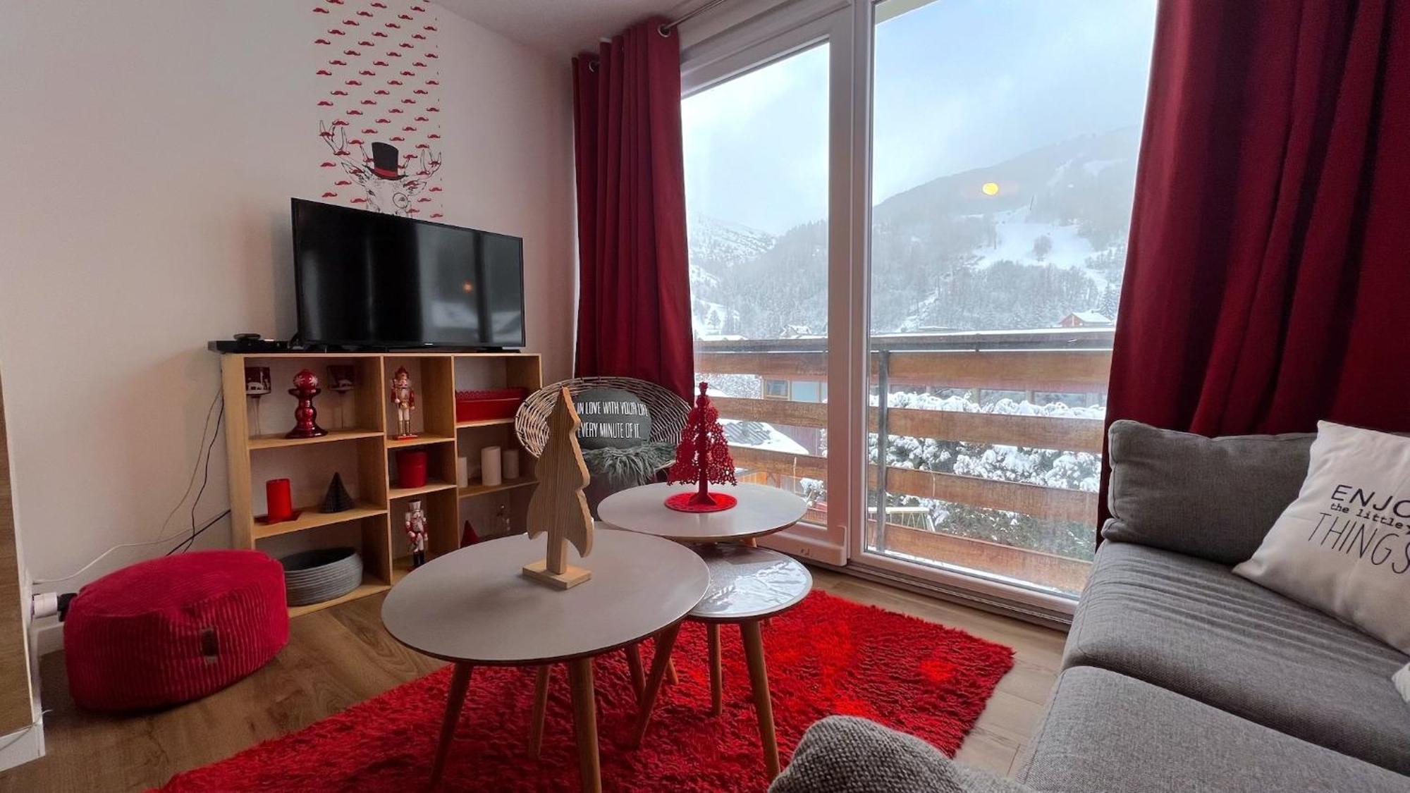 Rouge Canneberge -8 Personnes- 84M2 Vue Degagee Setaz Valloire Luaran gambar