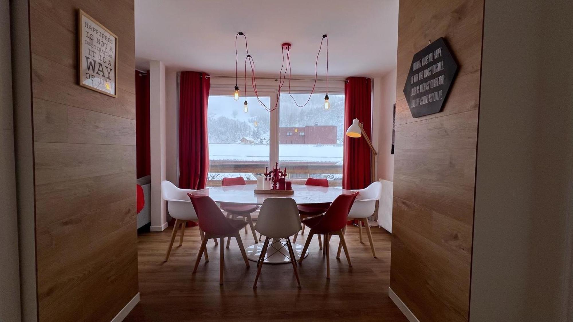 Rouge Canneberge -8 Personnes- 84M2 Vue Degagee Setaz Valloire Luaran gambar