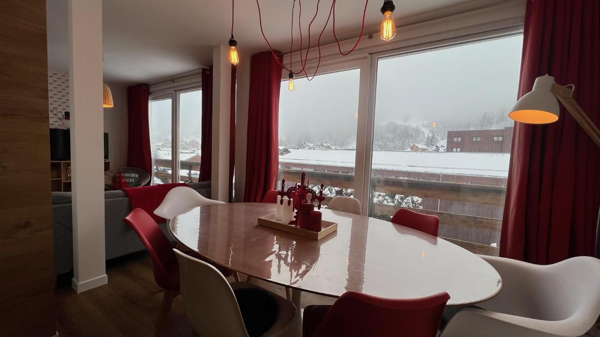 Rouge Canneberge -8 Personnes- 84M2 Vue Degagee Setaz Valloire Luaran gambar